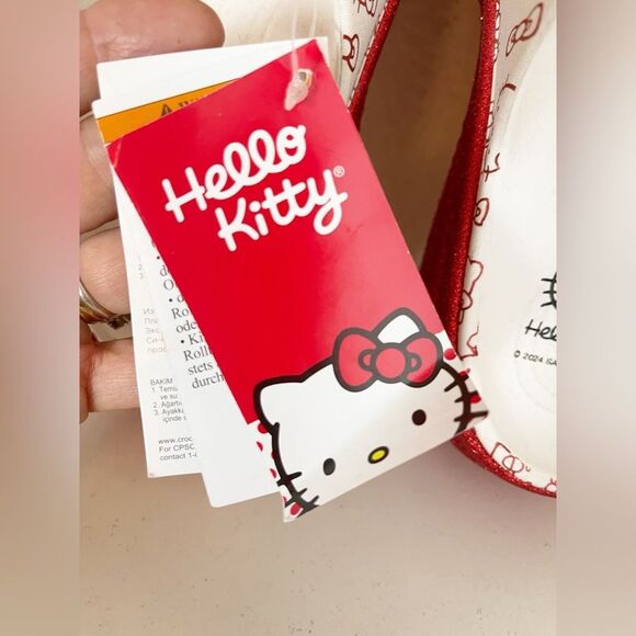 CROCS STOMP x HELLO KITTY platform SLIDE  adult size 8. 50th Anniversary NWT - Picture 7 of 14